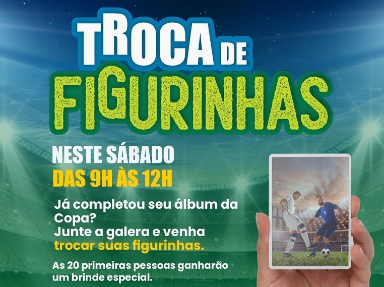 Papelaria Poema promove Troca de Figurinhas da Copa do Mundo neste sábado